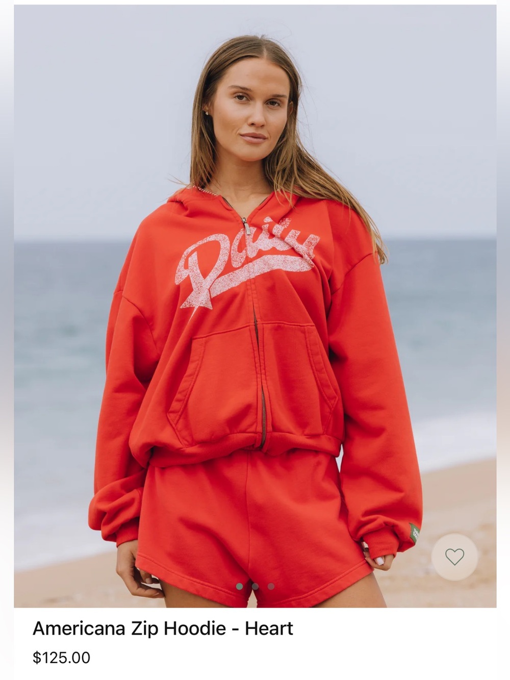 Daily Drills Red Zip Hoodie with White Logo